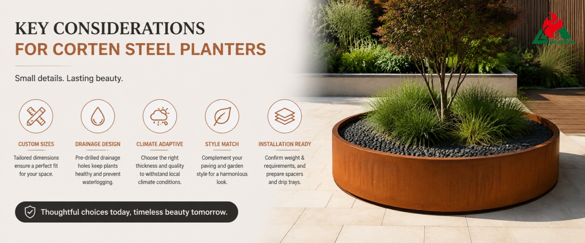 Why are Weathering Steel Planters a Long-Term
